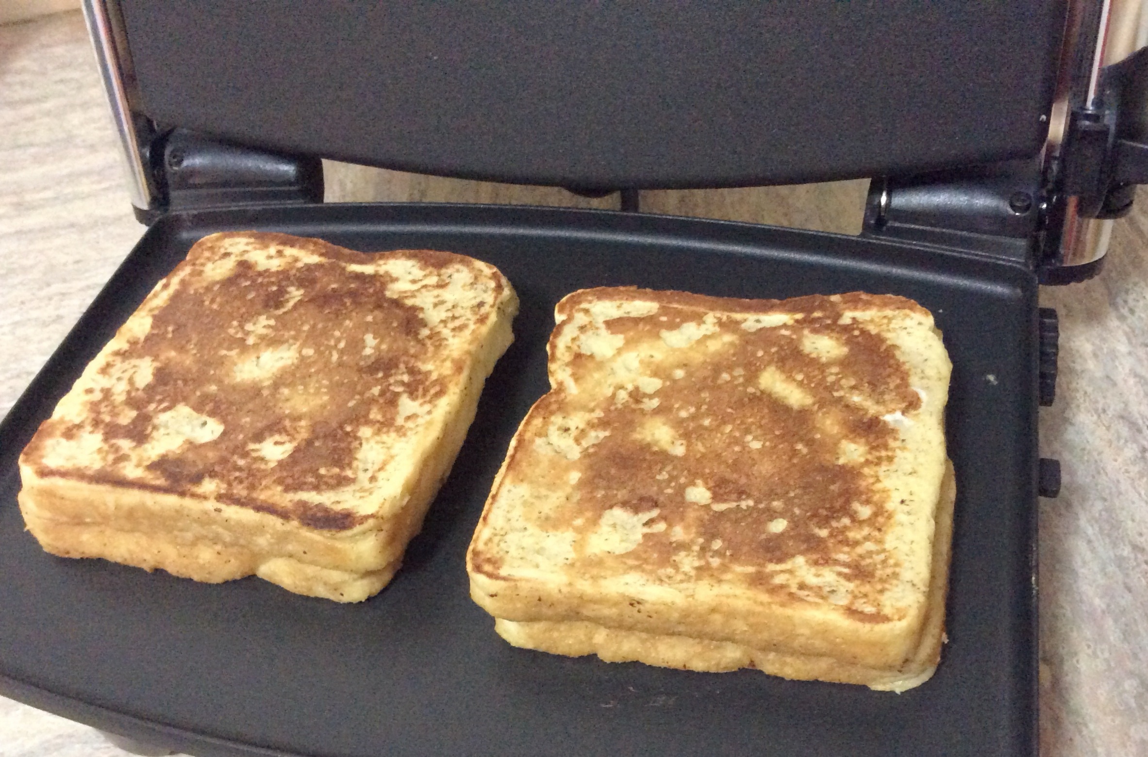 French toast made super fantastic using a sandwich press